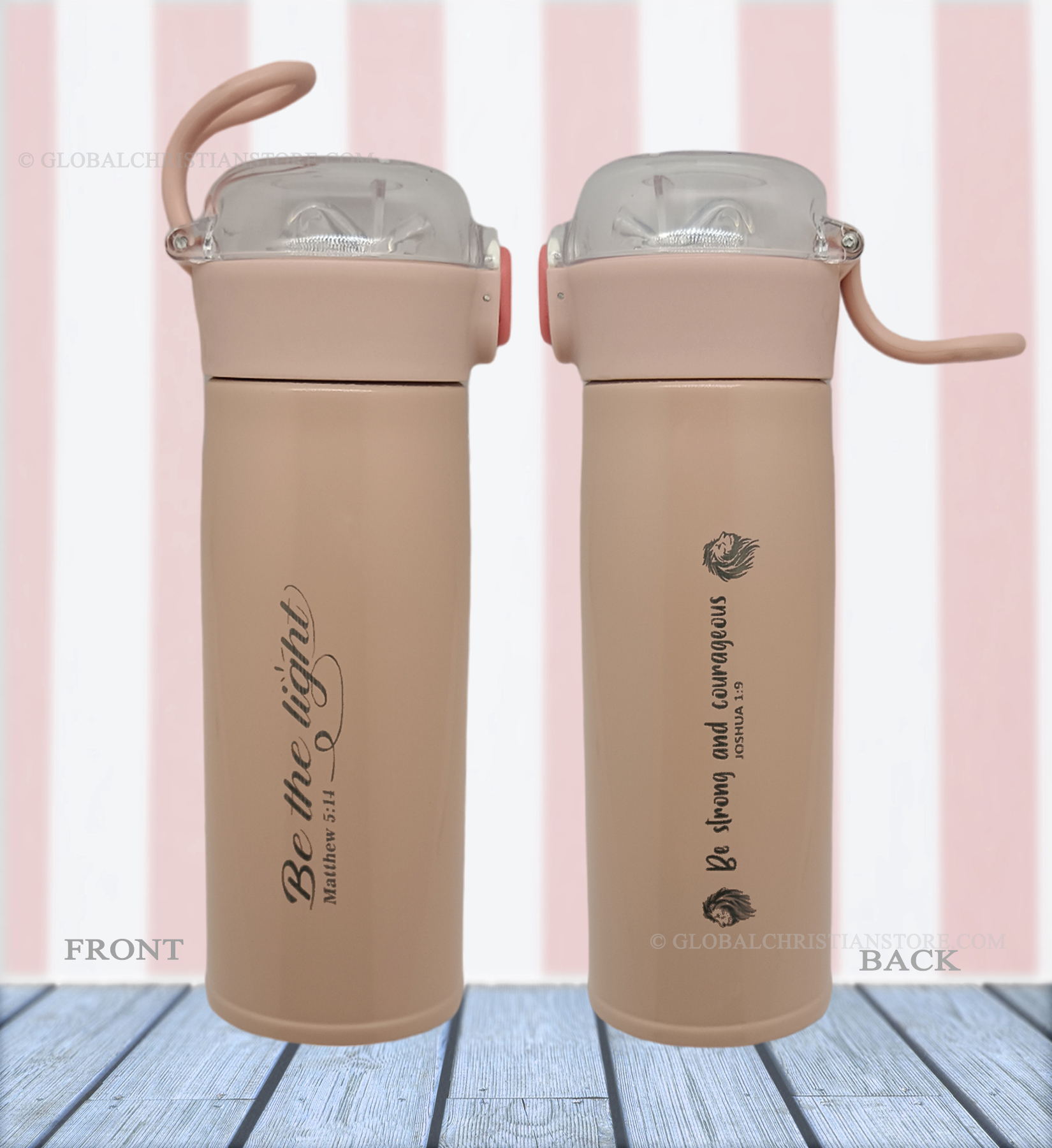 Be the Light and Be Strong and courageous Joshua 1 verse 9 Bible verse Kids flask Be the Light and Be Strong and courageous Joshua 1 verse 9 Bible verse Kids flask