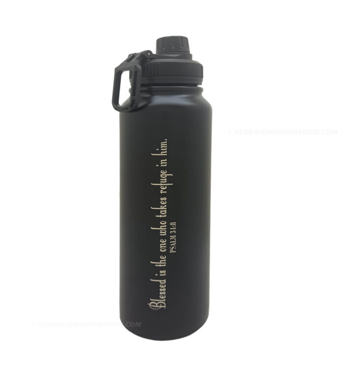 Blessed is the one who takes refuge in Him and Lord is Good Vacuum Flask 1 Liter - Image 2