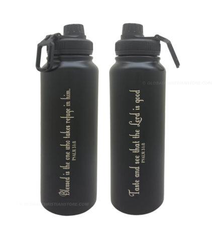 Blessed is the one who takes refuge in Him and Lord is Good Vacuum Flask 1 Liter