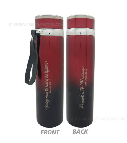Blessings Crown the Head of the Righteous and Abound with Blessings Christian Flask