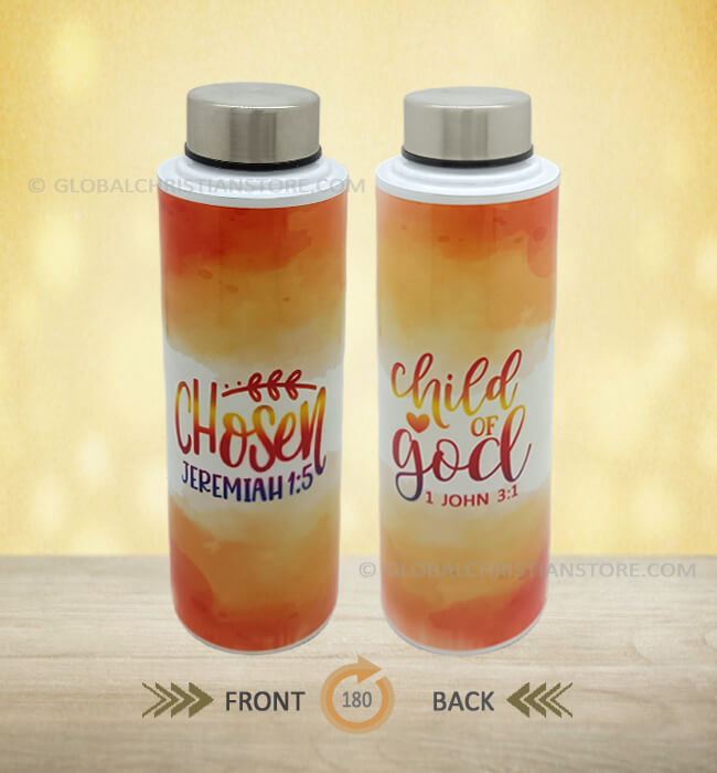 Chosen Jeremiah 1 5 - Child of God 1 John 3 1 Christian Steel Bottle Chosen Jeremiah Christian Steel Bottle