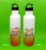 Chosen Jeremiah 1 verse 5 and Child of God Bible verse Steel Bottle