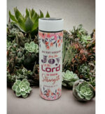 For I know the Plans I have for You and Do not sorrow for the Joy of the Lord is your Strength Christian LED Flask - Image 2