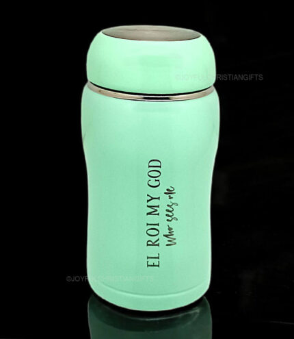 El Roi my God who sees me and It is the Lords Battle not yours 2 Chronicles 20 verse 15 Christian Bible verse printed pot flask