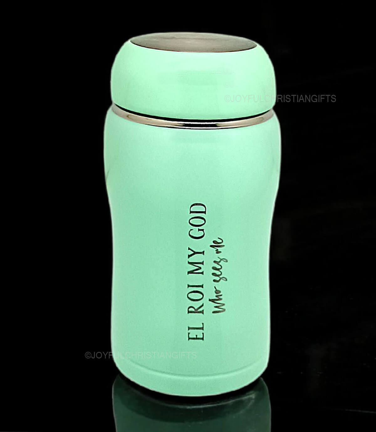 El Roi my God who sees me and It is the Lords Battle not yours 2 Chronicles 20 verse 15 Christian Bible verse printed pot flask El Roi my God who sees me and It is the Lords Battle not yours 2 Chronicles 20 verse 15 Christian Bible verse printed pot flask