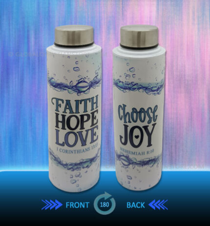 Faith Hope Love Christian Steel Bottle
