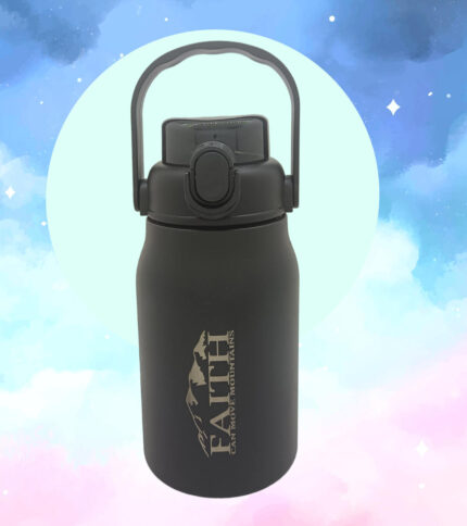 Faith can move mountains Christian Kids Flask with Bible verse