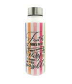 Faith does not make things easy it makes them possible Christian Steel Bottle