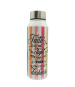 Faith does not make things easy it makes them possible Christian Steel Bottle - Image 2