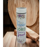 Trust in the Lord with all your Heart and Give thanks to the Lord Bible verse LED Flask - Image 2