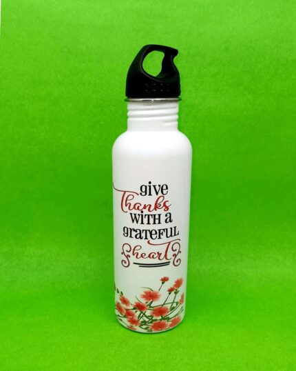 Give thanks with a greateful heart Steel Bottle For Christian Gifts