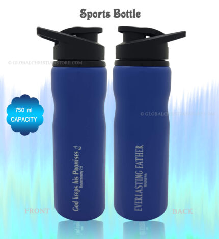 God Keeps His Promises and Everlasting Father Isaiah 9 6 Bible verse Sports Bottle