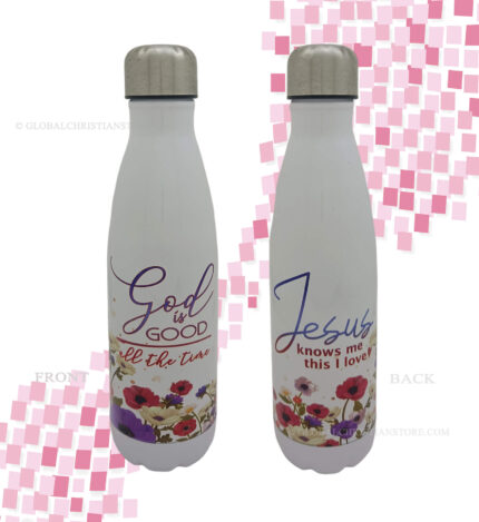 God is Good all the time and Jesus knows me this I know Christian coke flask for gifts