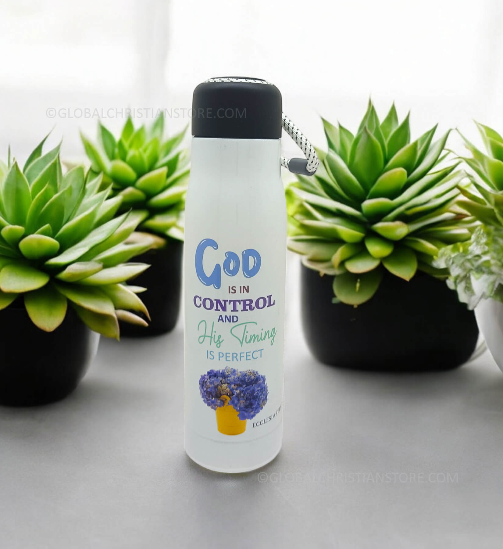 God is in Control and His timing is Perfect and When the Time is Right I the Lord will make it happen Christian Rope Flask God is in Control and His timing is Perfect and When the Time is Right I the Lord will make it happen Christian Rope Flask