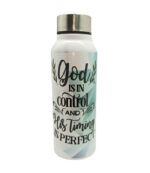 God is in control and His timing is perfect Christian Steel Bottle