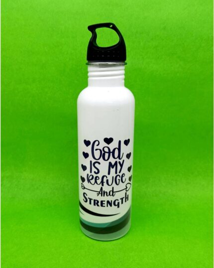 God is my refuge and strength Steel Bottle For Christian Gifts