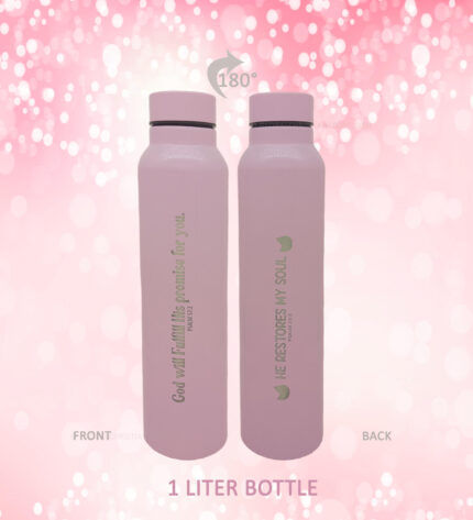 God will Fulfill His Promise for you and He restores my soul Christian Bottle