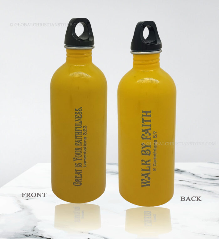 Great is your faithfulness and Walk by Faith Christian Sipper bottle 350 ml