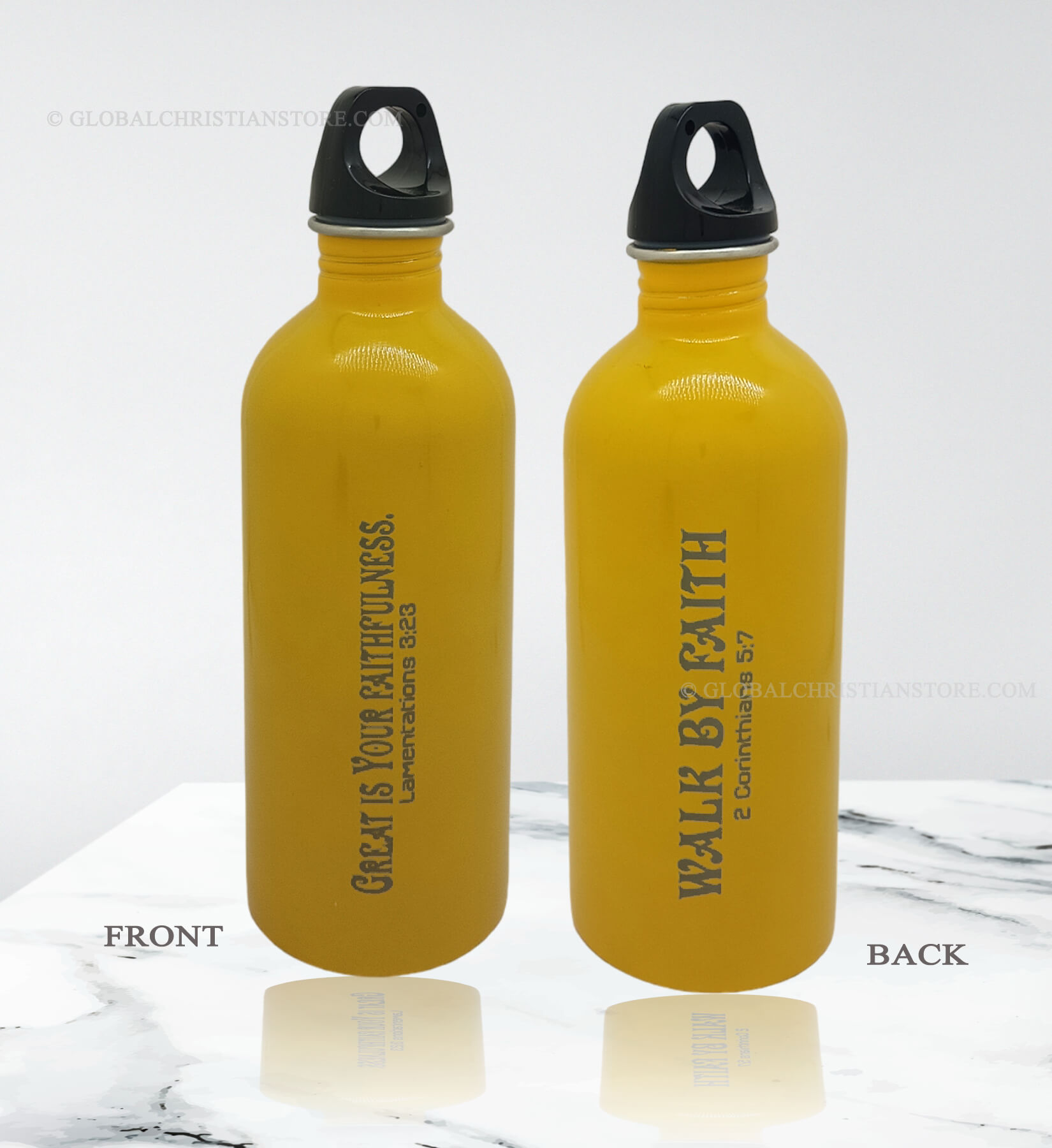 Great is your faithfulness and Walk by Faith Christian Sipper bottle 350 ml