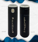 He restores my soul and Be Strong and Courageous LED Temperature Flask