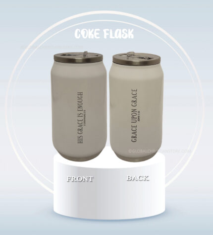 His Grace is Enough and Grace upon Grace Bible verse coke flask