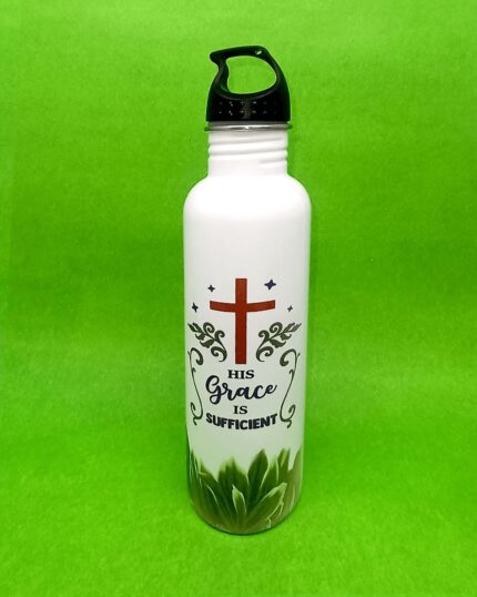 His Grace is sufficient Steel Bottle For Christian Gifts