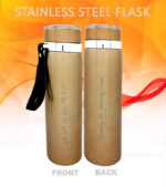 His will His way My faith and Saved by His Amazing Grace Bible Verse Flask - Image 2