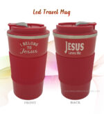 I Belong to Jesus and Jesus Loves me LED travel Mug - Image 2