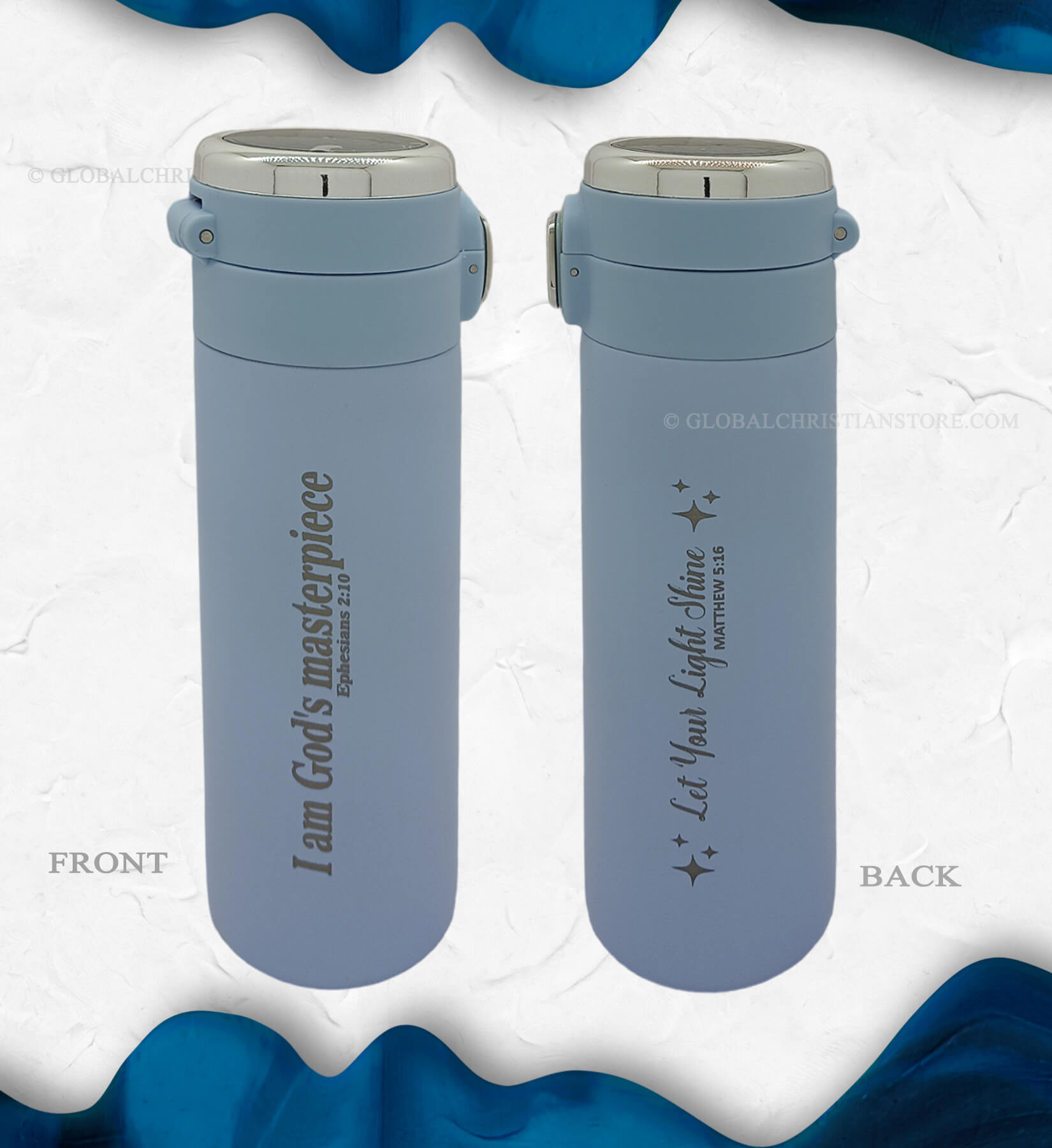 I am Gods Masterpiece Ephesians 2 10 and Let your light shine Christian LED Kids Flask I am Gods Masterpiece Ephesians 2 10 and Let your light shine Christian LED Kids Flask
