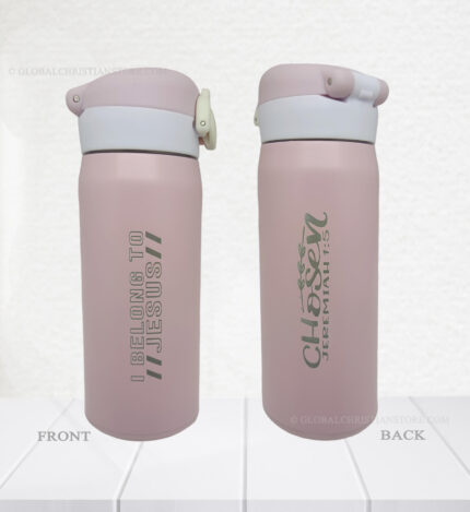 I belong to Jesus and Chosen Jeremiah 1 verse 5 Christian quotes kids flask