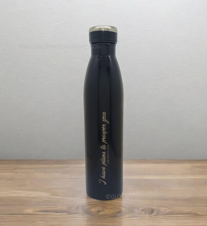 Peace I give unto you and I have plans to prosper You Fridge Bottle with Bible verse 1000ml - Image 2