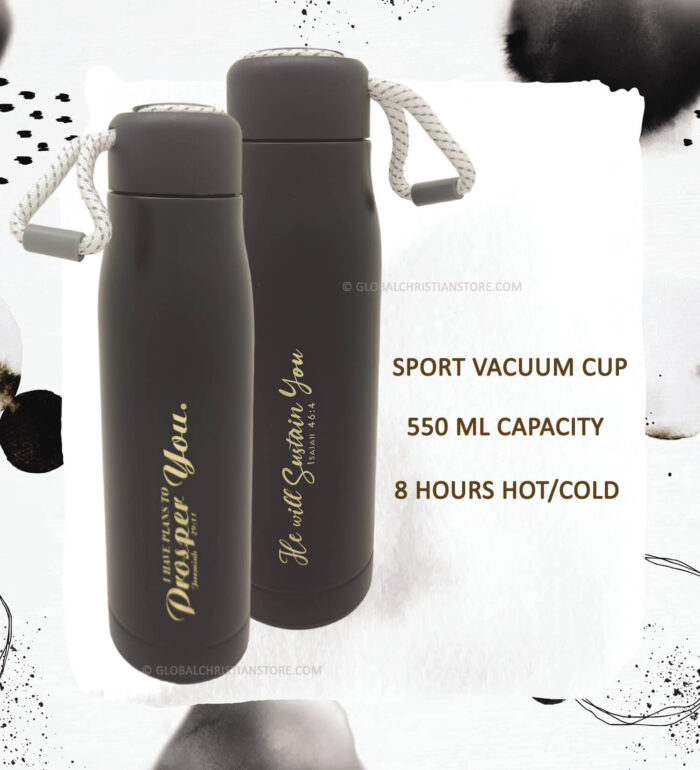 I have plans to prosper you and He will sustain you Christian Rope Flask - Image 2