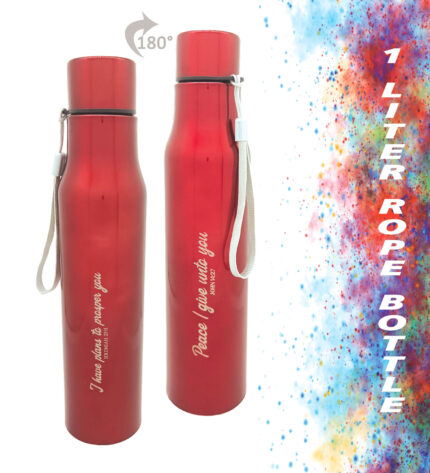 I have plans to prosper you and Peace I give unto you Bible Verse 1 Liter Rope Bottle