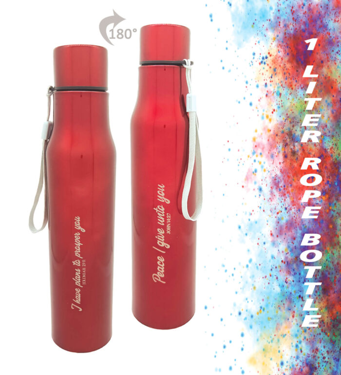 I have plans to prosper you and Peace I give unto you Bible Verse 1 Liter Rope Bottle I have plans to prosper you and Peace I give unto you Bible Verse 1 Liter Rope Bottle