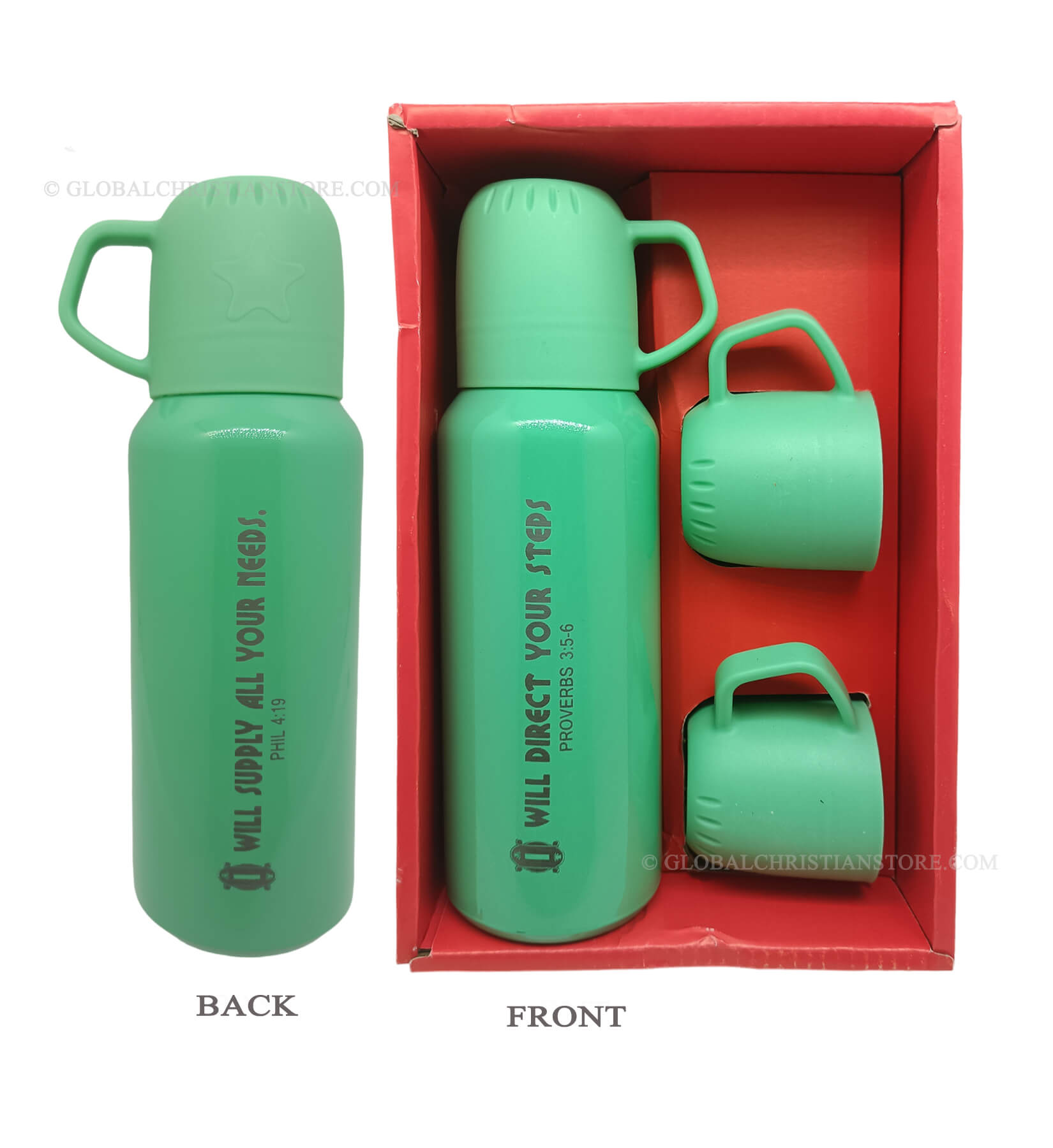 I will supply all your needs Phil 4 19 and I willl direct your steps Proverbs 3 verse 5 6 Christian Flask set I will supply all your needs Phil 4 19 and I willl direct your steps Proverbs 3 verse 5 6 Christian Flask set