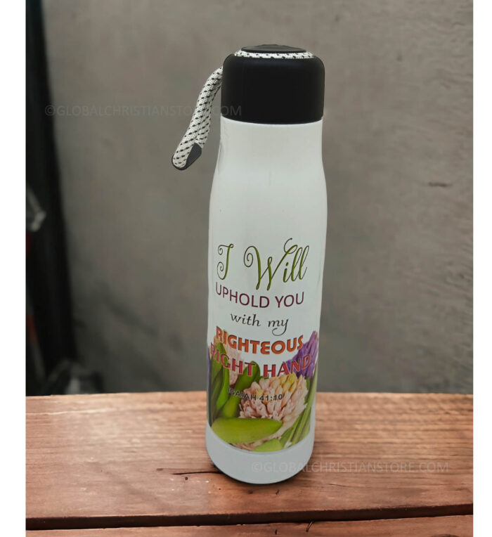 In your Presence there is fullness of Joy and I will uphold you with my Righteous Right Hand Christian Rope Flask - Image 2
