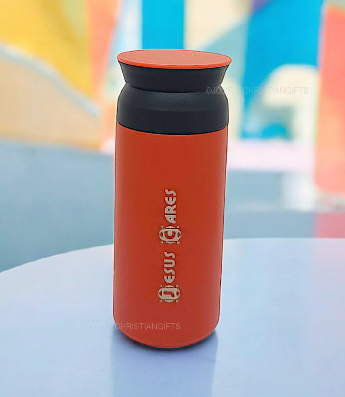 Jesus Cares and King of Kings 1 Timothy 350 ml Tumbler Flask with Bible verse Jesus Cares and King of Kings 1 Timothy 350 ml Tumbler Flask with Bible verse