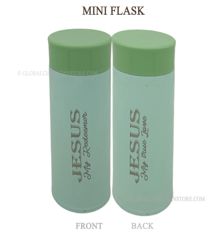 Jesus My Redeemer and Jesus My true Love mini Christian Flask with Bible verse - Image 2