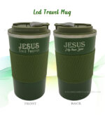 Jesus Since Forever and Jesus my true Love Bible verse LED travel Mug - Image 2