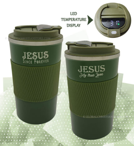 Jesus Since Forever and Jesus my true Love Bible verse LED travel Mug