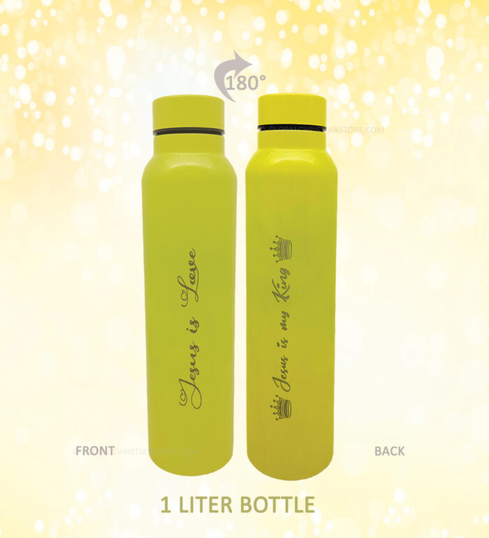 Jesus is Love and Jesus is my King Bible verse 1 Liter Bottle