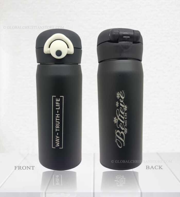 John 6 verse 35 Believe and Way Truth Life Christian Kids Flask John 6 verse 35 Believe and Way Truth Life Christian Kids Flask
