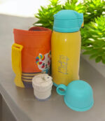 You are Worthy 2 Thesalonians 1 verse 11 and Made to Worship Christian Dual Lid Flask with Bag - Image 2