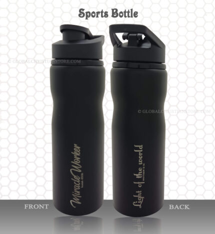 Miracle Worker Isaiah 43 16 and Light of the world Matthew 5 14 Christian Bible verse Sports Bottle