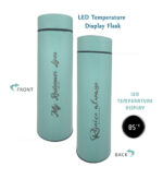 My Redeemer Lives Job 19 verse 25 and Rejoice Always Bible verse printed LED flask with temerature display - Image 2