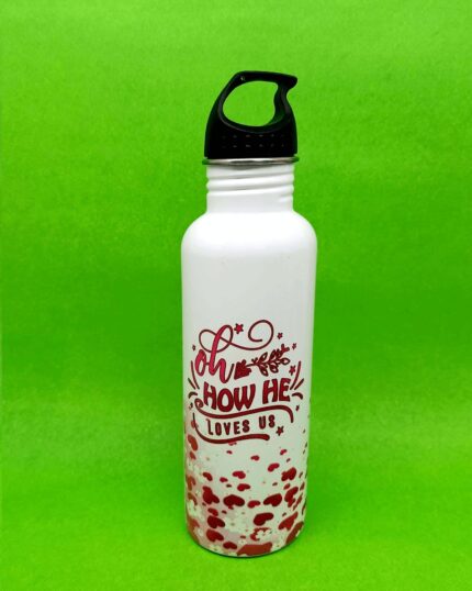 Oh how He loves us Steel Bottle For Christian Gifts