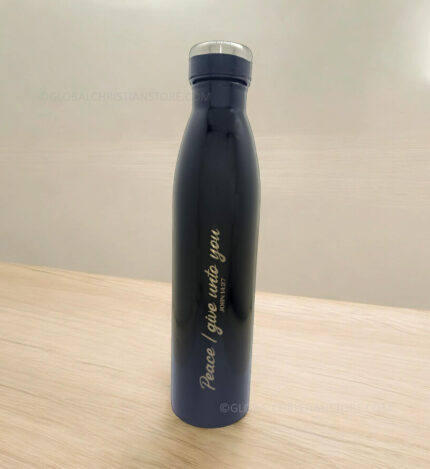Peace I give unto you and I have plans to prosper You Fridge Bottle with Bible verse 1000ml