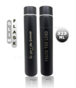 Praise the Lord and the Lord is my Shepherd Bible verse slim flask - Image 2