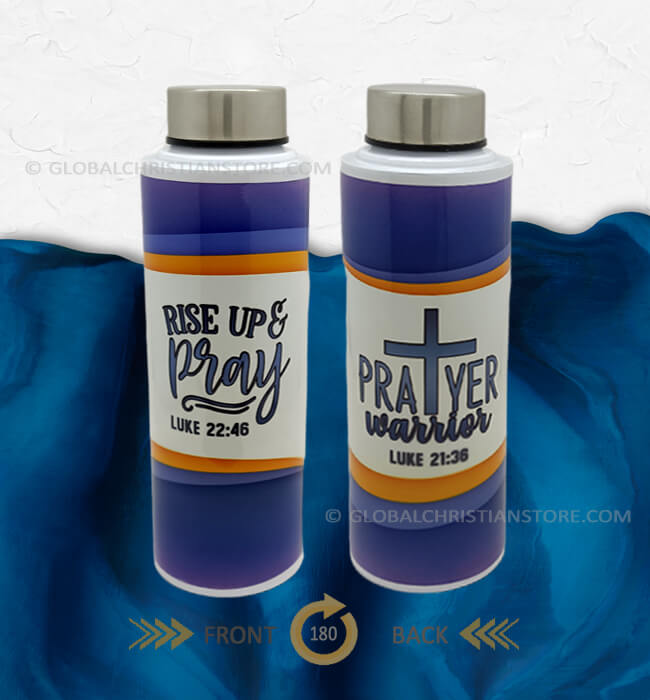 Rise up and Pray Luke 22 46 - Prayer warrior Luke 21 36 Christian Steel Bottle Rise up and Pray Luke 22 46 - Prayer warrior Luke 21 36 Christian Steel Bottle - Image 1