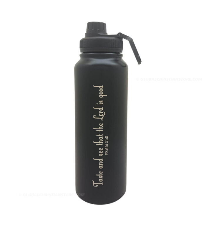 Blessed is the one who takes refuge in Him and Lord is Good Vacuum Flask 1 Liter - Image 3